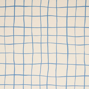 Painterly Windowpane Blue 180292 by Schumacher Fabric
