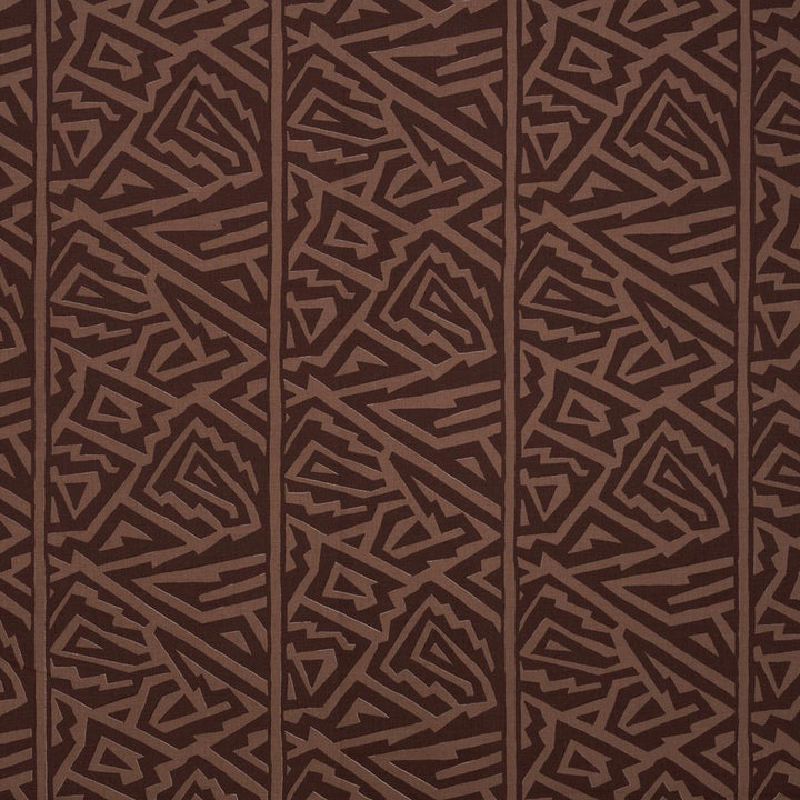 Jagged Maze Brown 180321 by Schumacher Fabric David Kaihoi 7.71" - Fabric Carolina -