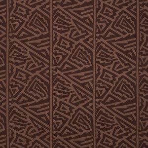 Jagged Maze Brown 180321 by Schumacher Fabric