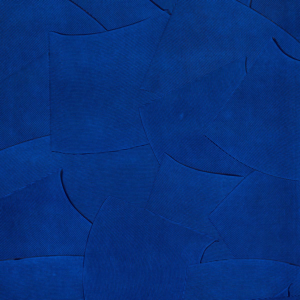 Hand Combed Plaster Yves Blue 5013950 by Schumacher Wallpaper David Kaihoi - Fabric Carolina -