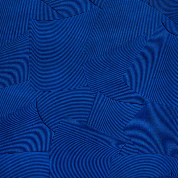 Hand Combed Plaster Yves Blue 5013950 by Schumacher Wallpaper David Kaihoi - Fabric Carolina -
