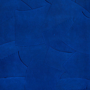 Hand Combed Plaster Yves Blue 5013950 by Schumacher Wallpaper