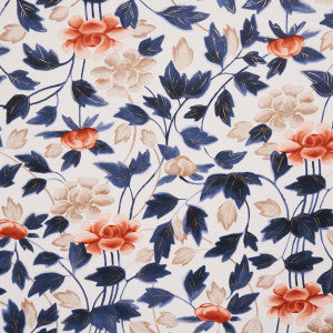 Imari Blue Ink 5014050 by Schumacher Wallpaper