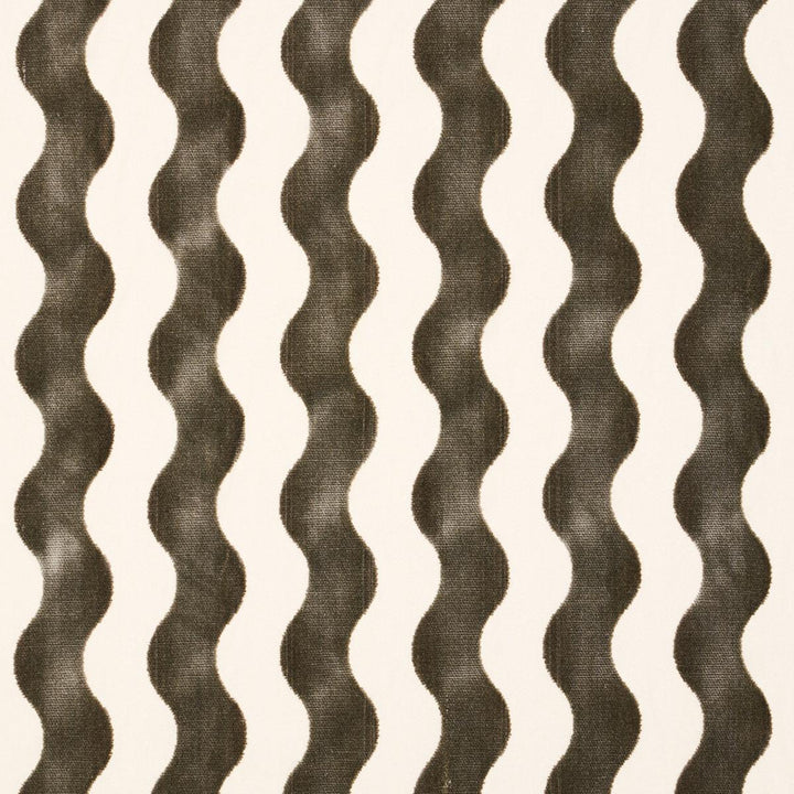 The Wave Velvet Grey 69425 by Schumacher Fabric Miles Redd 3.5" - Fabric Carolina -