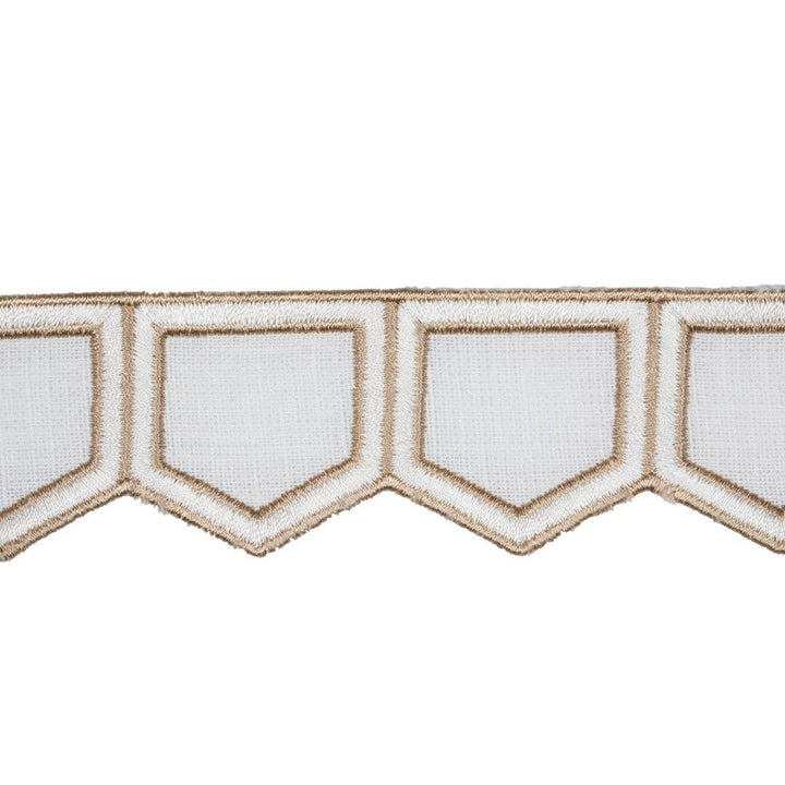 Honeycomb Ivory 81750 by Schumacher Designer Trim David Kaihoi - Swanky Fabrics -