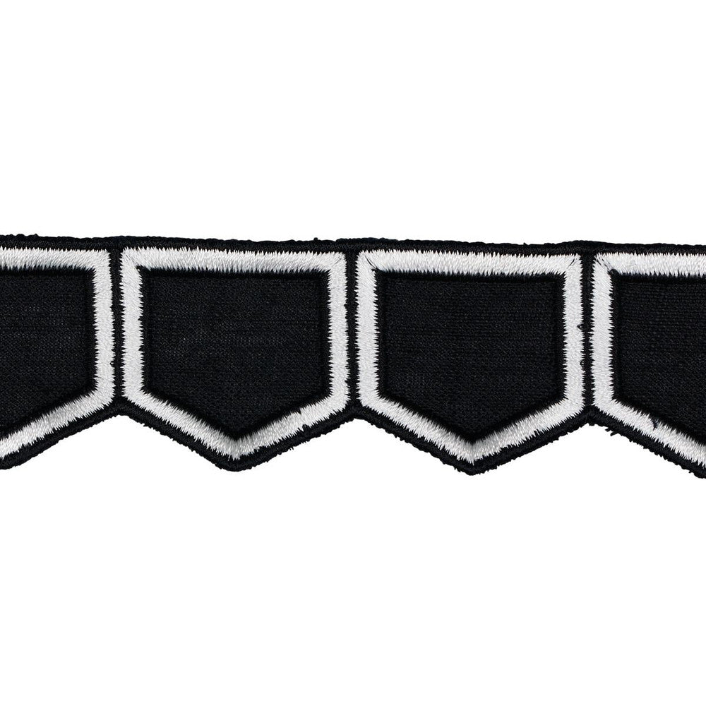Honeycomb Black 81752 by Schumacher Designer Trim David Kaihoi - Swanky Fabrics -
