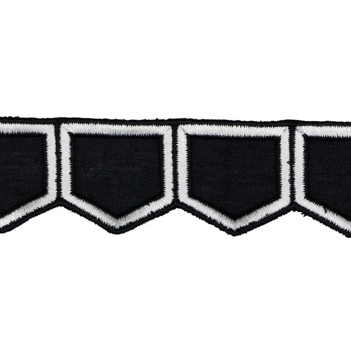 Honeycomb Black 81752 by Schumacher Designer Trim David Kaihoi - Swanky Fabrics -