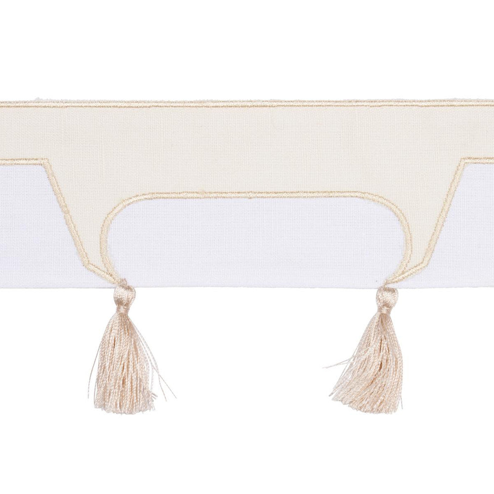 Pagoda Ivory 81760 by Schumacher Designer Trim David Kaihoi 7.5" - Swanky Fabrics -