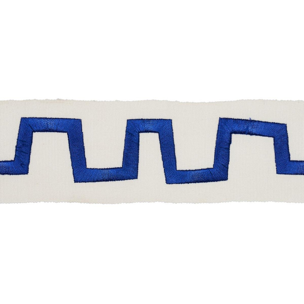 Corbu Tape Blue 81771 by Schumacher Trim David Kaihoi 2.5" - Fabric Carolina -