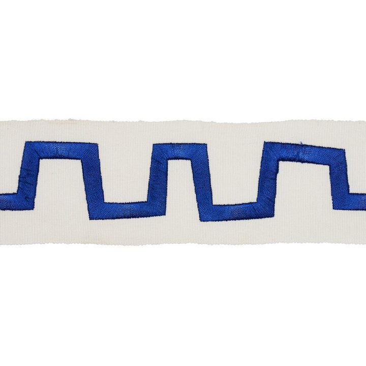 Corbu Tape Blue 81771 by Schumacher Designer Trim David Kaihoi 2.5" - Swanky Fabrics -