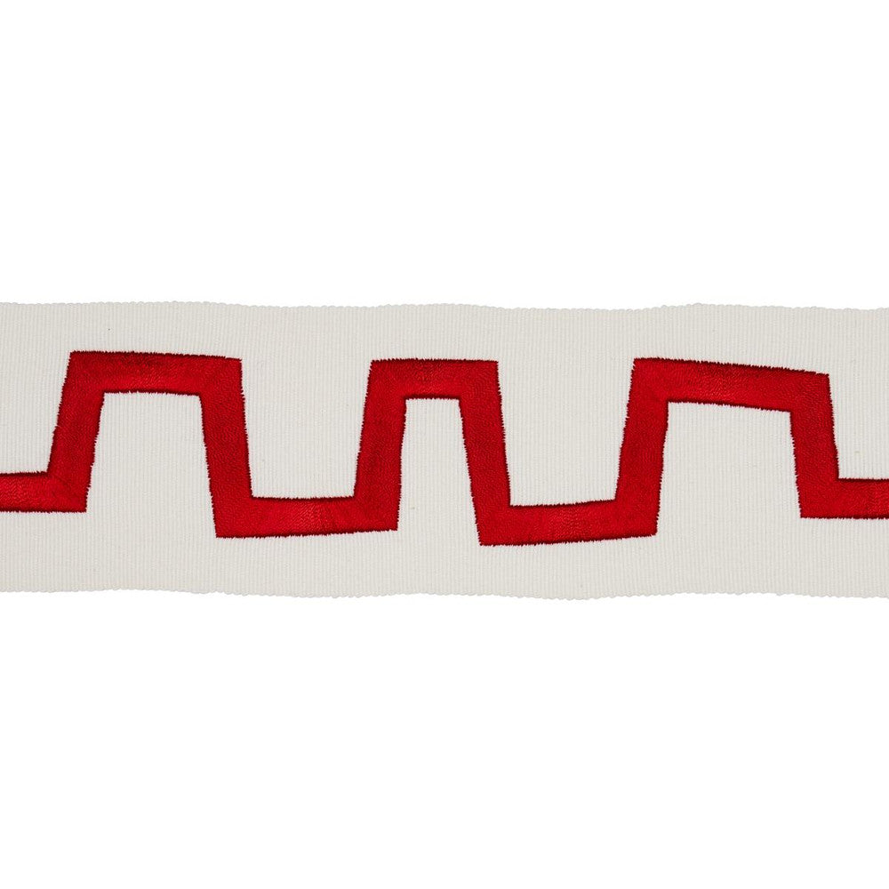 Corbu Tape Red 81772 by Schumacher Trim David Kaihoi 2.5" - Fabric Carolina -