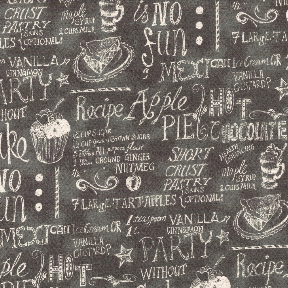 Easy As Pie Graphite 679130 by Waverly Fabric - 100% COTTON USA 51000 Horizontal: 9 and Vertical: 18 54 - Fabric Carolina -