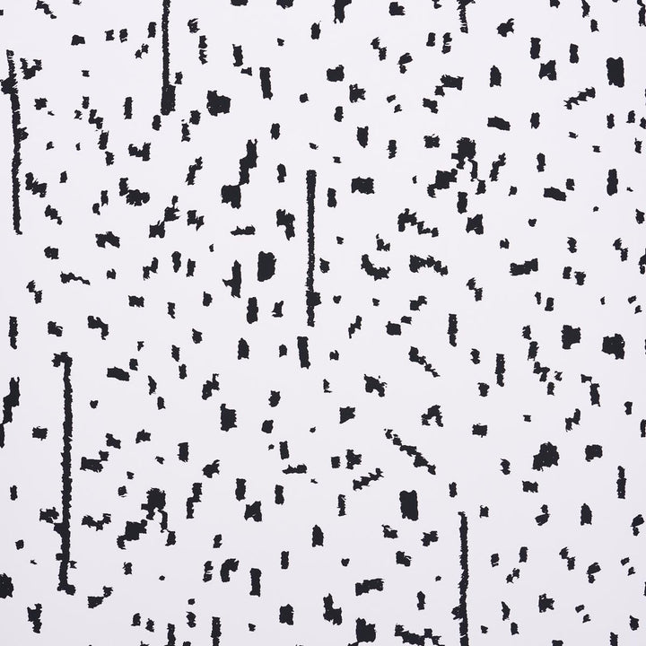 Bespotted Black 5013911 by Schumacher Wallpaper New Wave: Black & White 27.0" - Fabric Carolina -