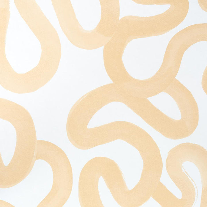 Trace Ochre 5013993 by Schumacher Designer Wallpaper Hadiya Williams 54.0" - Swanky Fabrics -