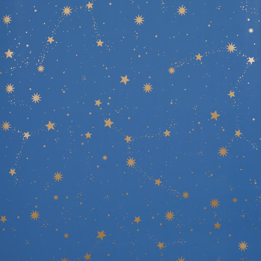 Scattered Stars Night 5014141 by Schumacher Designer Wallpaper Marie-Chantal 13.5" - Swanky Fabrics -