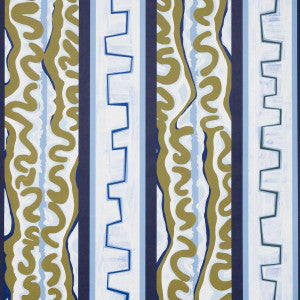 Night At The Opera Deep Blue & Olive 5014180 by Schumacher Wallpaper