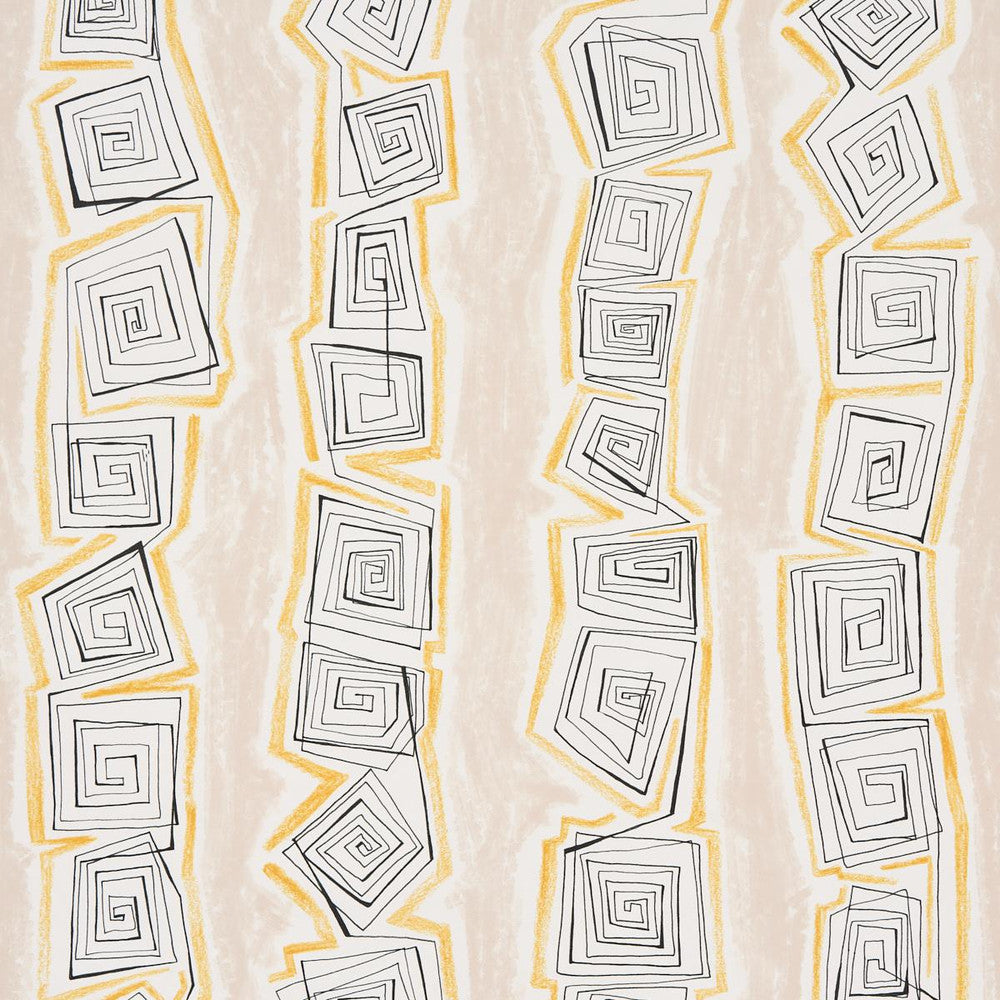 Taboo Warm Beige 5014210 by Schumacher Wallpaper Backdrop 27.0" - Fabric Carolina -