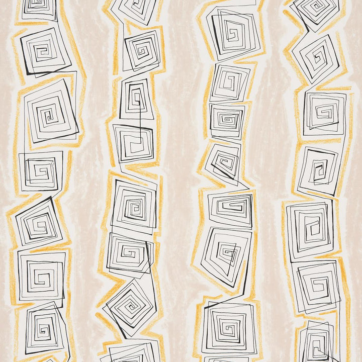 Taboo Warm Beige 5014210 by Schumacher Wallpaper Backdrop 27.0" - Fabric Carolina -