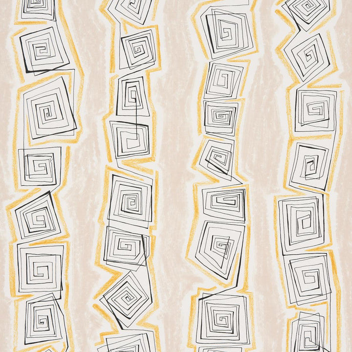 Taboo Warm Beige 5014210 by Schumacher Designer Wallpaper Backdrop 27.0" - Swanky Fabrics -