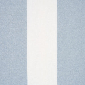 Vista Linen Stripe Casement Sky And White 67943 by Schumacher Fabric