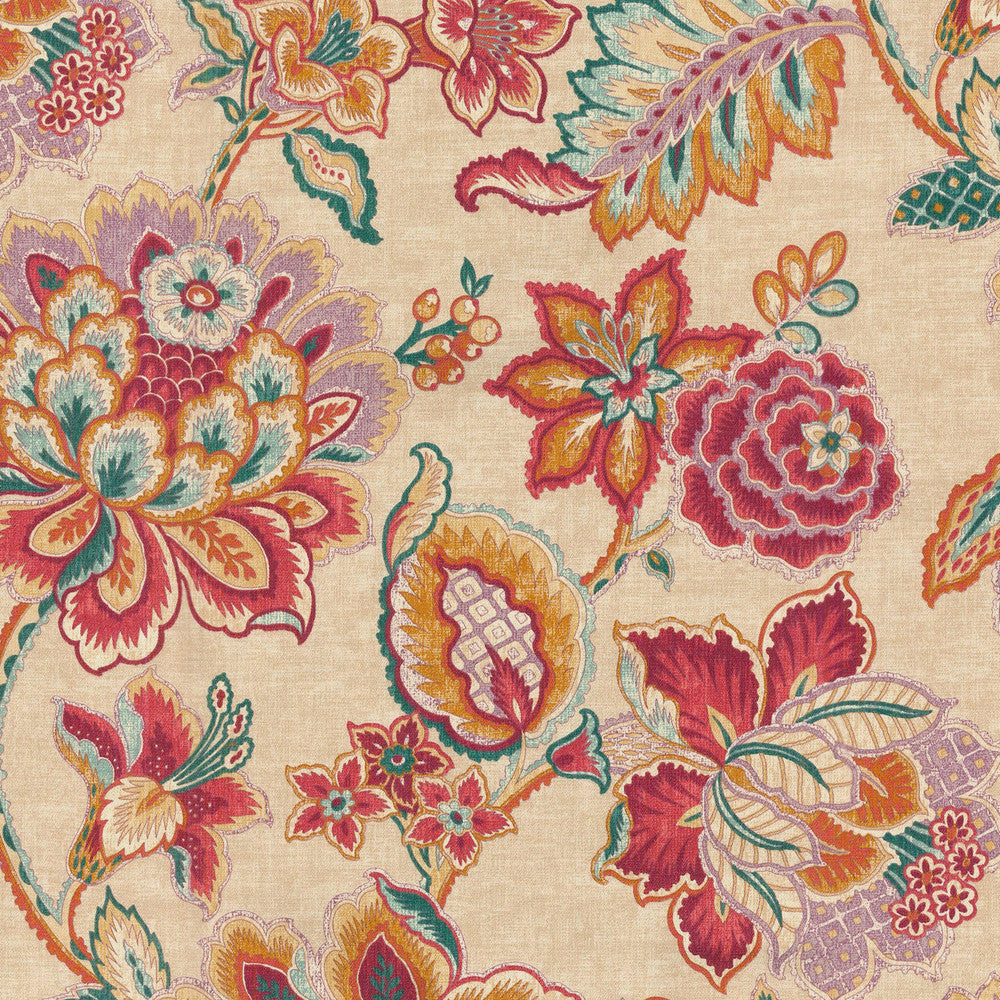 Sri Lankan Rose Masala 679460 by Waverly Fabric - 100% COTTON PERU 42000 Horizontal: 13.5 and Vertical: 27 54 - Fabric Carolina -