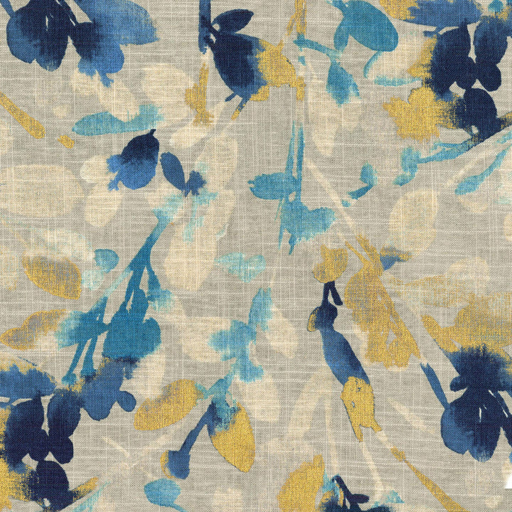 Leaf Storm Indigo 679481 by Waverly Fabric - 55%Linen 45%Rayon KOREA 24000 Horizontal: 13.5 and Vertical: 24 54 - Fabric Carolina -