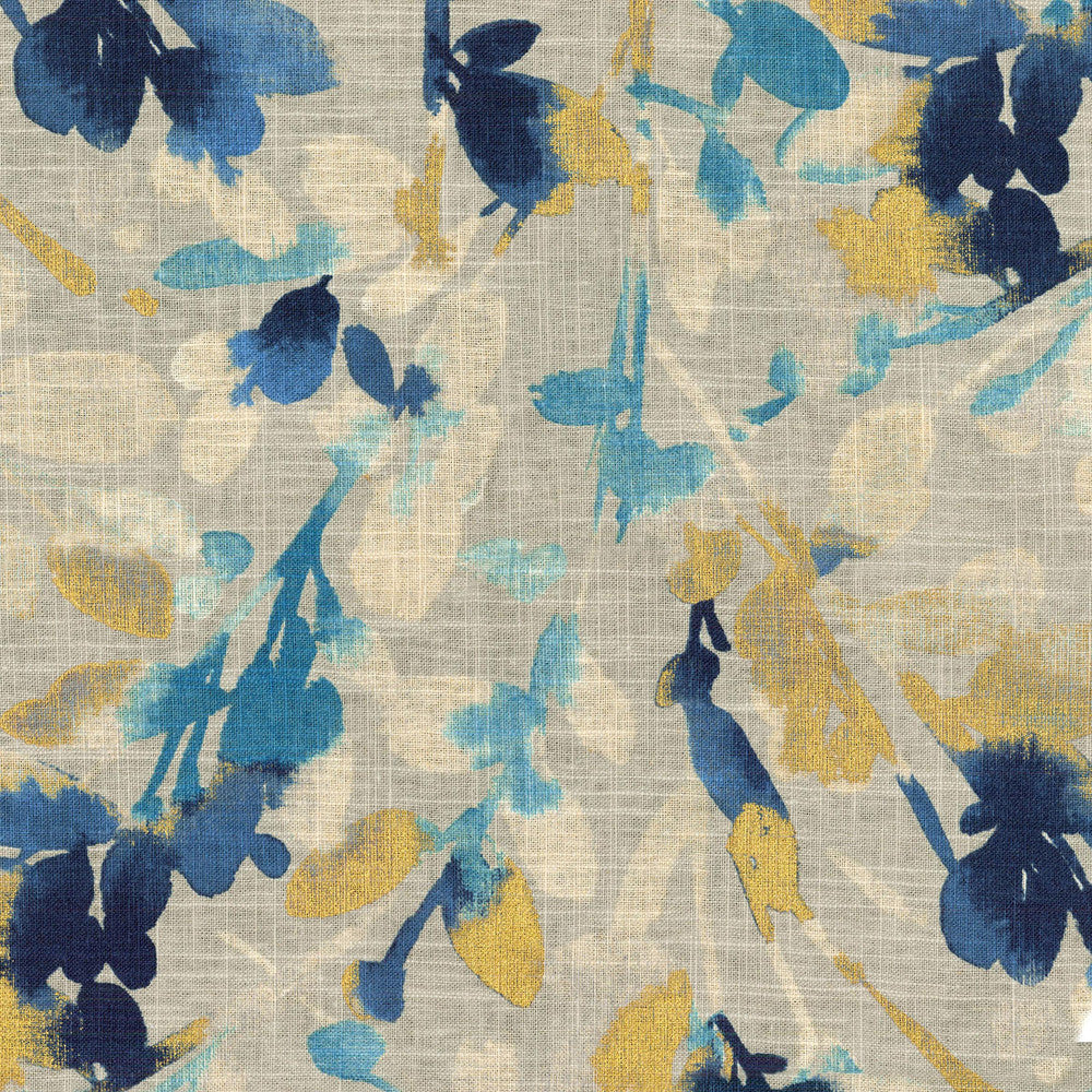 LEAF STORM INDIGO 679481 by Waverly Fabric - 100% COTTON KOREA 24000 Horizontal: 13.5 and Vertical: 24 54 - Fabric Carolina -