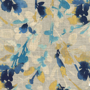 Leaf Storm Indigo 679481 by Waverly Fabric