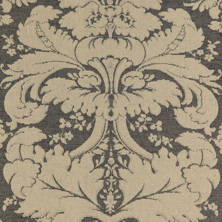 Flanders Linen Damask Charcoal 67950 by Schumacher Fabric CLASSIC WOVENS NBK See Sample FRANCE MEDIUM DUTY </p><p>Repeat: Horizontal: 13 3/4" (35CM) and Vertical: 62 1/4" (158CM) 55" WIDE (140CM) - Fabric Carolina -