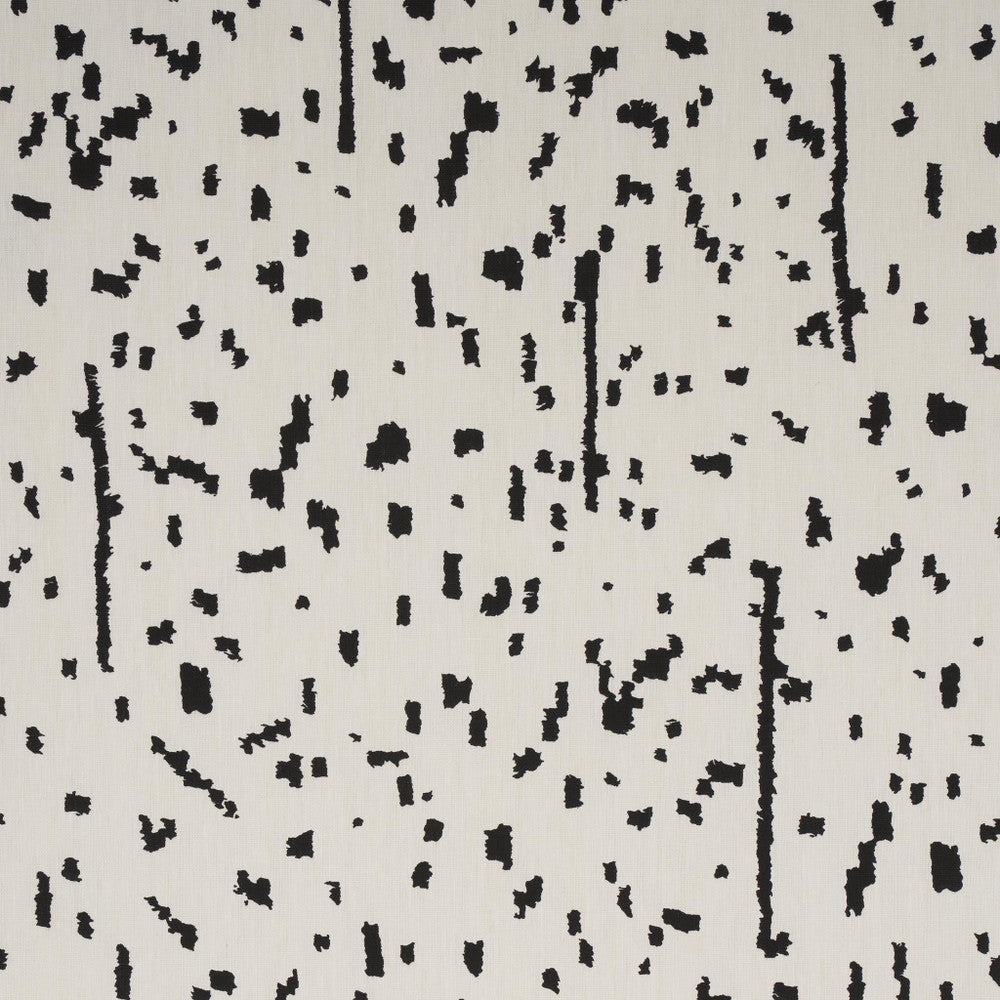 Bespotted Black 180311 by Schumacher Fabric New Wave: Black & White 27.0" - Fabric Carolina -