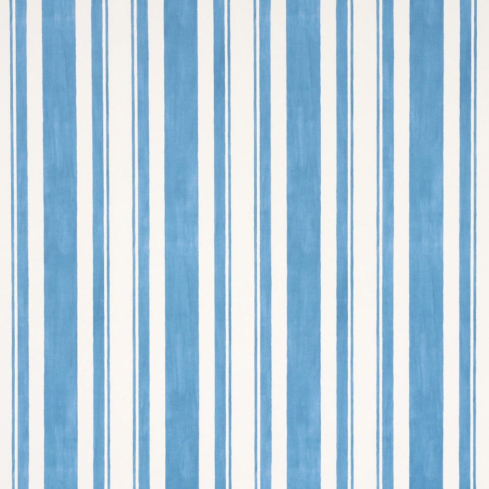 Villa Stripe Peacock 5009926 by Schumacher Wallpaper Miles Redd 7.75" - Fabric Carolina -