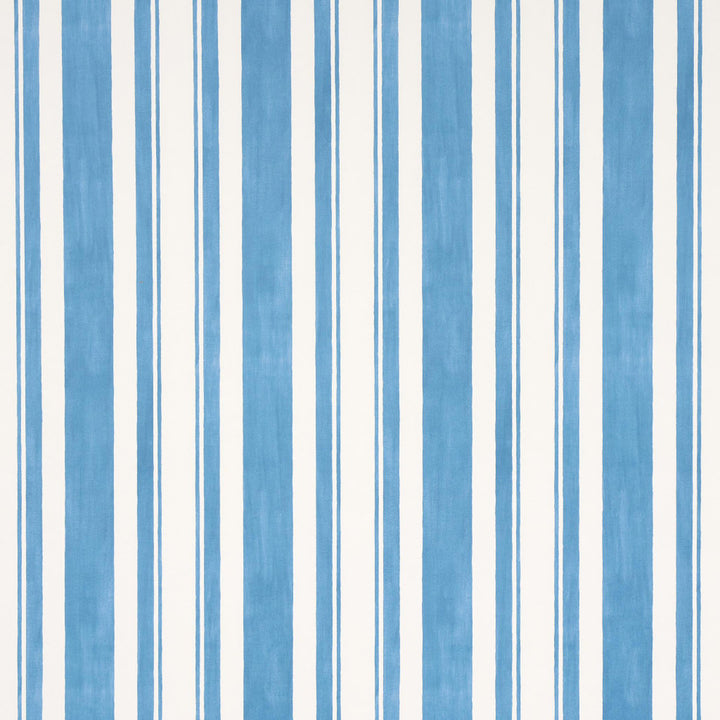 Villa Stripe Peacock 5009926 by Schumacher Wallpaper Miles Redd 7.75" - Fabric Carolina -