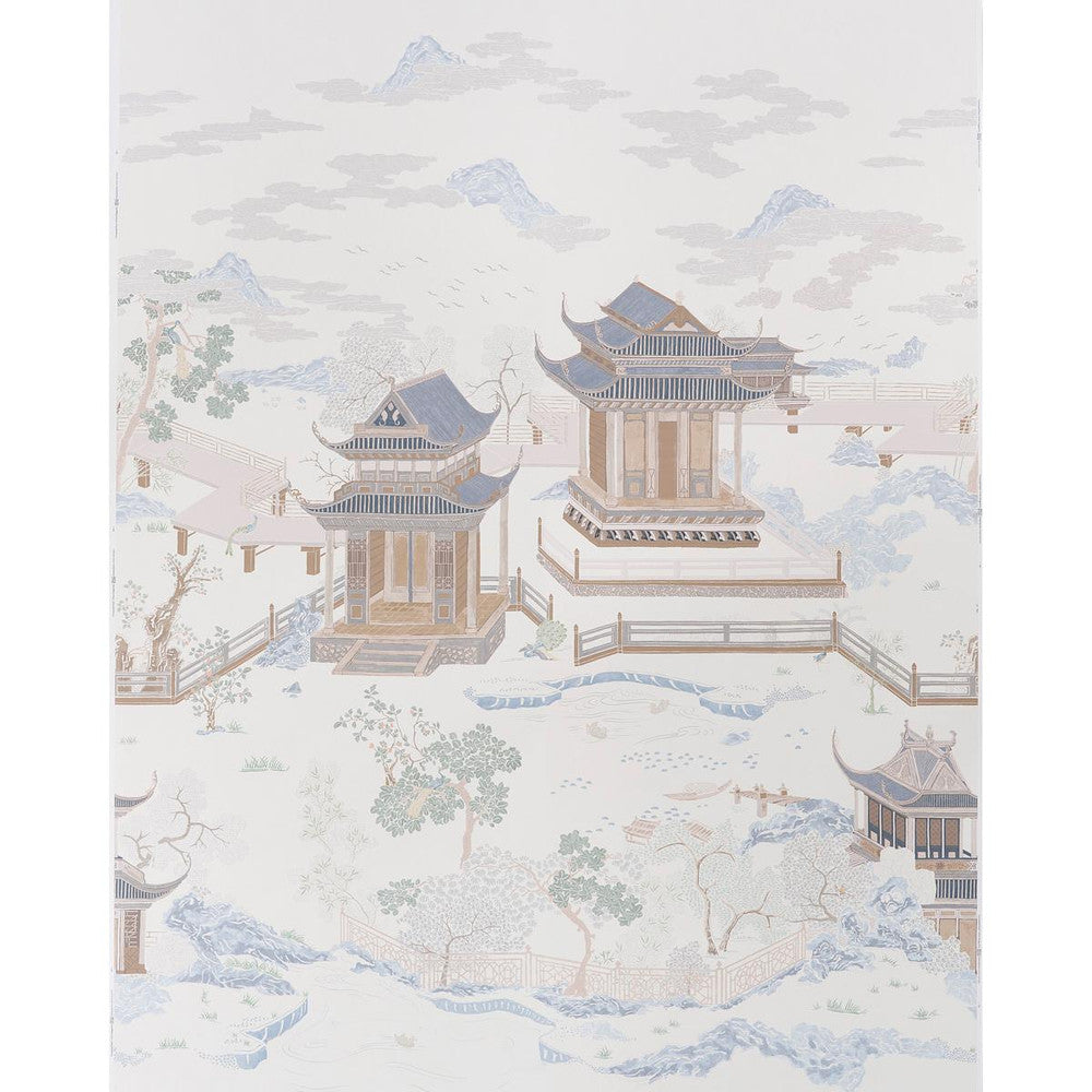 Coromandel Alabaster 5014160 by Schumacher Designer Wallpaper Panels Collection 108.0" - Swanky Fabrics -