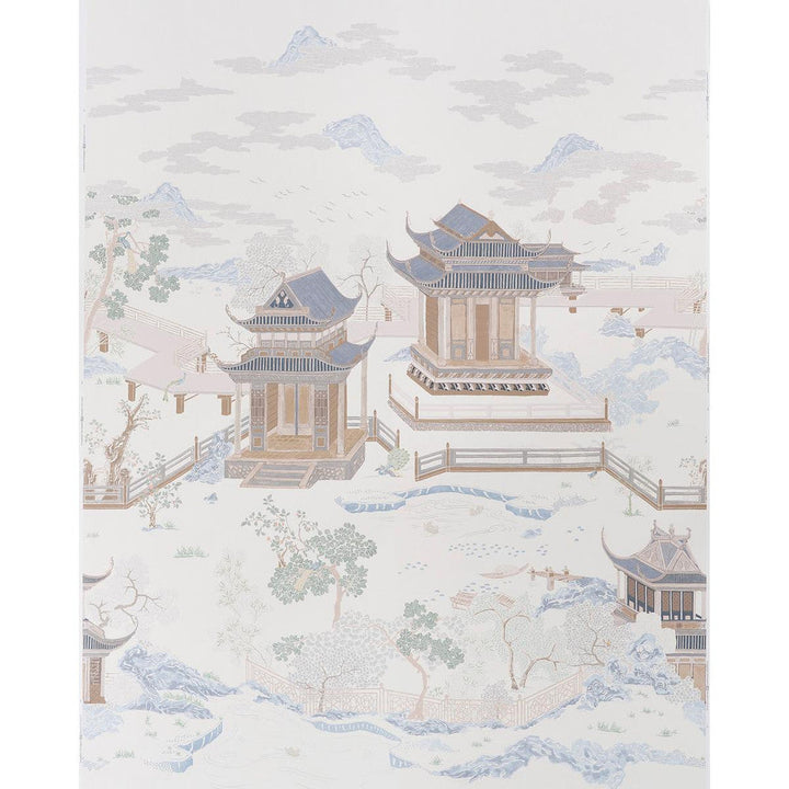 Coromandel Alabaster 5014160 by Schumacher Designer Wallpaper Panels Collection 108.0" - Swanky Fabrics -