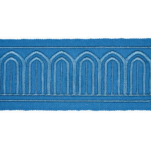 Arches Embroidered Tape Medium Teal 81151 by Schumacher Trim