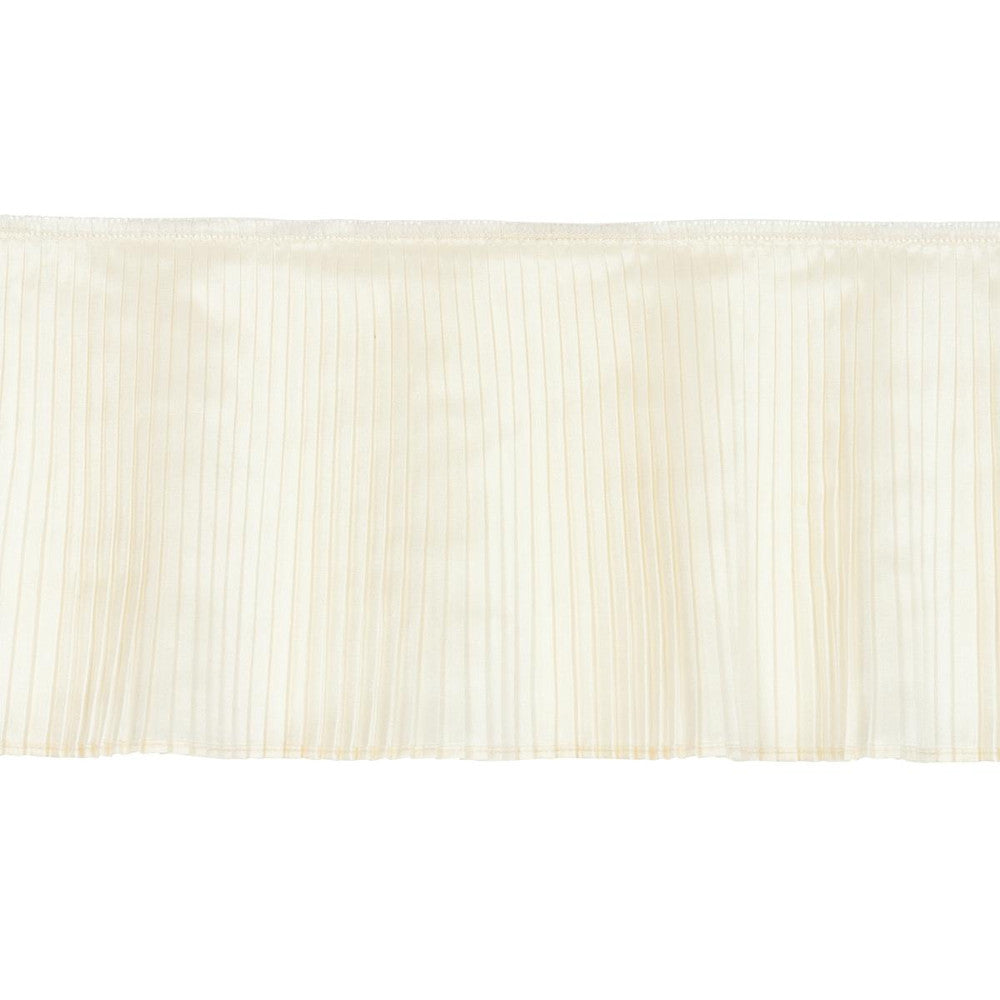 Botticelli Silk Ruffle Bone 81790 by Schumacher Designer Trim Miles Redd 0.15" - Swanky Fabrics -