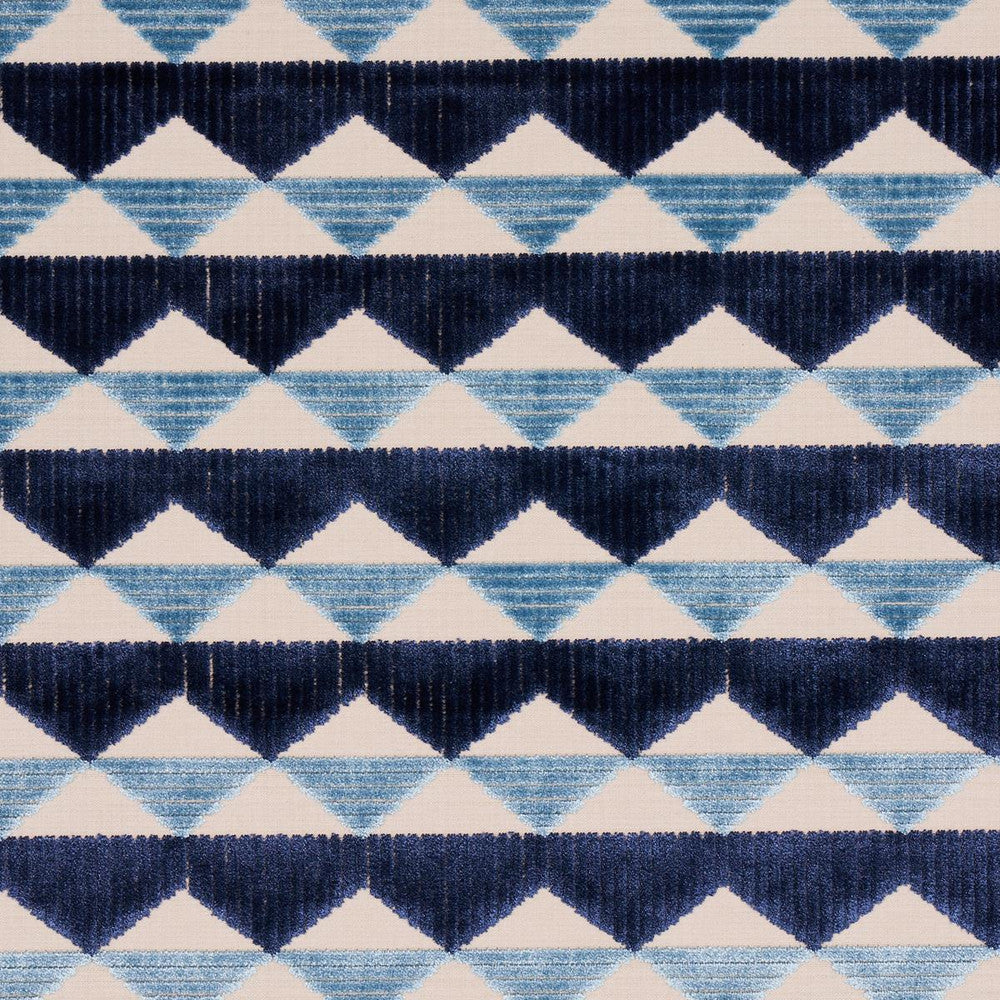 Ridge Line Velvet Slate Blue 81820 by Schumacher Fabric David Kaihoi 2.75" - Fabric Carolina -