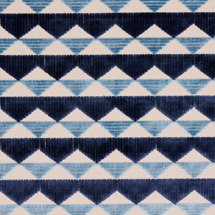 Ridge Line Velvet Slate Blue 81820 by Schumacher Fabric David Kaihoi 2.75" - Fabric Carolina -