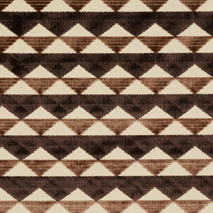 Ridge Line Velvet Brown 81821 by Schumacher Fabric David Kaihoi 2.75" - Fabric Carolina -