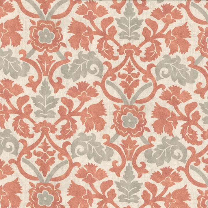 Anika Coral 679530 by Waverly Fabric - 100% Cotton USA 51000 Horizontal: 6.75 and Vertical: 13.5 54 - Fabric Carolina -