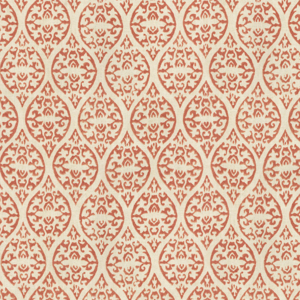 Ulla Coral 679550 by Waverly Fabric - 100% COTTON USA 51000 Horizontal: 6.75 and Vertical: 8.5 54 - Fabric Carolina -