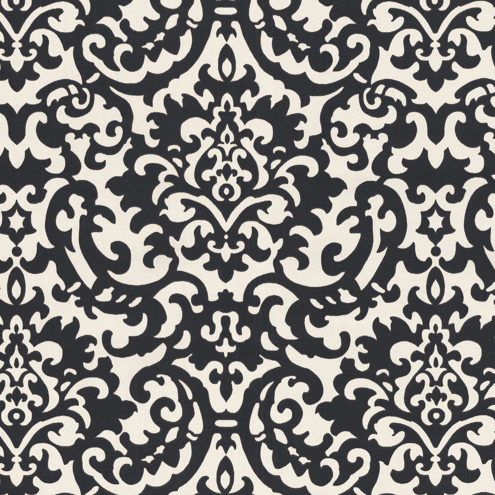DUNCAN Ebony 679613 by Waverly Sun N Shade Fabric - 90% POLYESTER 10% RAYON USA 51000 Horizontal: 13.5 and Vertical: 13.5 54 - Fabric Carolina -