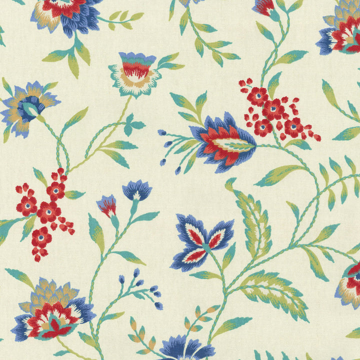Carolina Crewel Bluebell 679771 by Waverly Fabric - 100% COTTON USA 51000 Horizontal: 13.5 and Vertical: 25.25 54 - Fabric Carolina -