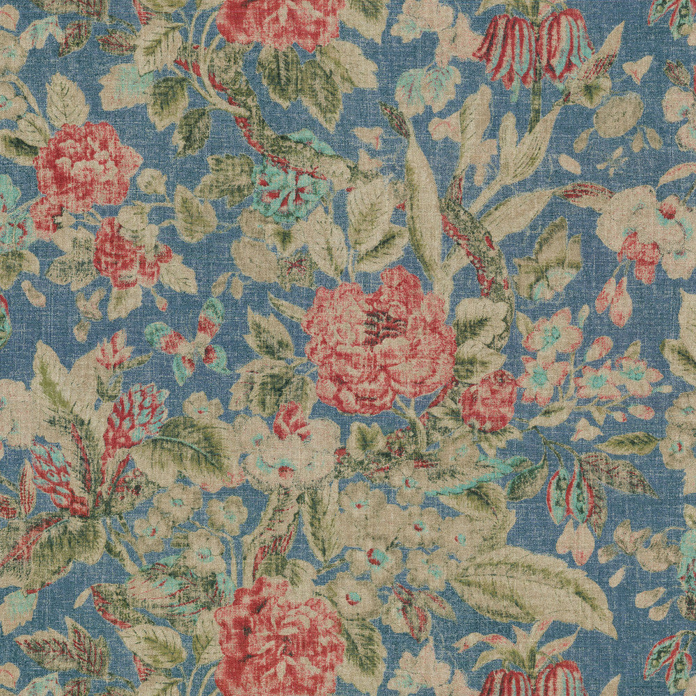 After Glow Indigo 679891 by Waverly Fabric - Base:55% Linen 45% Rayon CHINA 24000 Horizontal: 27 and Vertical: 25.25 54 - Fabric Carolina -