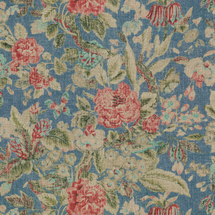 After Glow Indigo 679891 by Waverly Fabric A FINE VINTAGE 55% Linen 45% Rayon CHINA Wyzenbeek 24,000 Horizontal: 27.00" and Vertical: 25.25" 54" - Fabric Carolina -