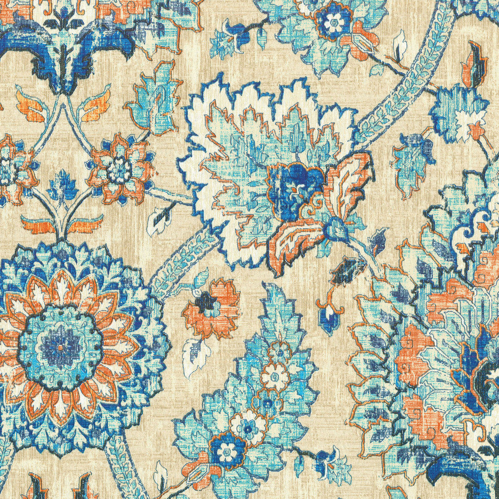 Castleford Capri 679911 by Waverly Sun N Shade Fabric - 100% SPUN Polyester USA 51000 Horizontal: 13.5 and Vertical: 27 54 - Fabric Carolina -