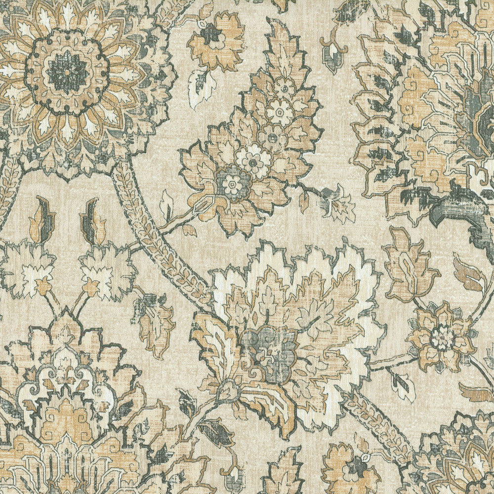 CASTLEFORD Sterling 679912 by Waverly Sun N Shade Fabric - 55% LINEN 45% COTTON USA 51000 Horizontal: 13.5 and Vertical: 27 54 - Fabric Carolina -