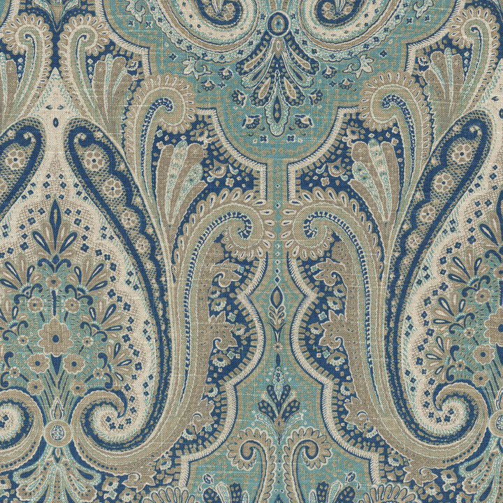 Set The Mood Indigo 679921 by Waverly Fabric - 55% Linen 45% Rayon CHINA 24000 Horizontal: 13.5 and Vertical: 25.25 54 - Fabric Carolina -