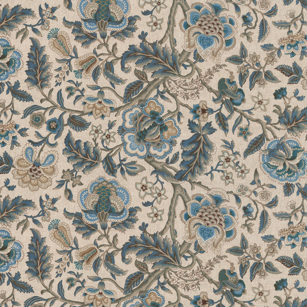 Imperial Dress/Har Azure 680110 by Waverly Fabric - 89% COTTON 11% RAYON USA 15000 Horizontal: 27 and Vertical: 18 54 - Fabric Carolina -