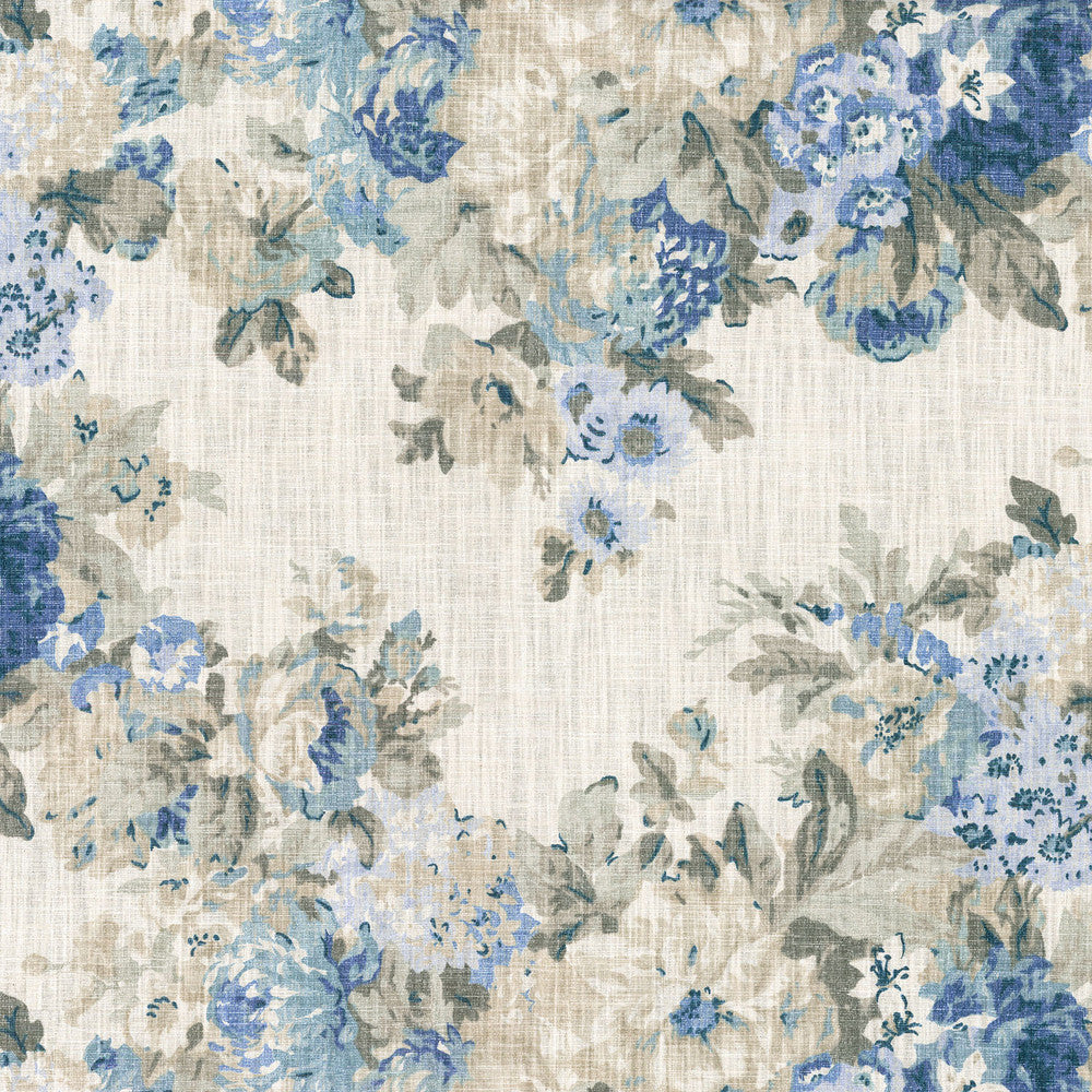 JULIET BLUEBELL 680130 by Waverly Fabric - 34% RAYON 34% COTTON 32% POLYESTER USA 51000 Horizontal: 27 and Vertical: 27 54 - Fabric Carolina -